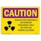 Signmission OSHA RADIATION Sign, Radioactive Materials Authorized, 18in X 12in Decal, 12" H, 18" W, Landscape OS-CR-D-1218-L-10211 - alternate 1